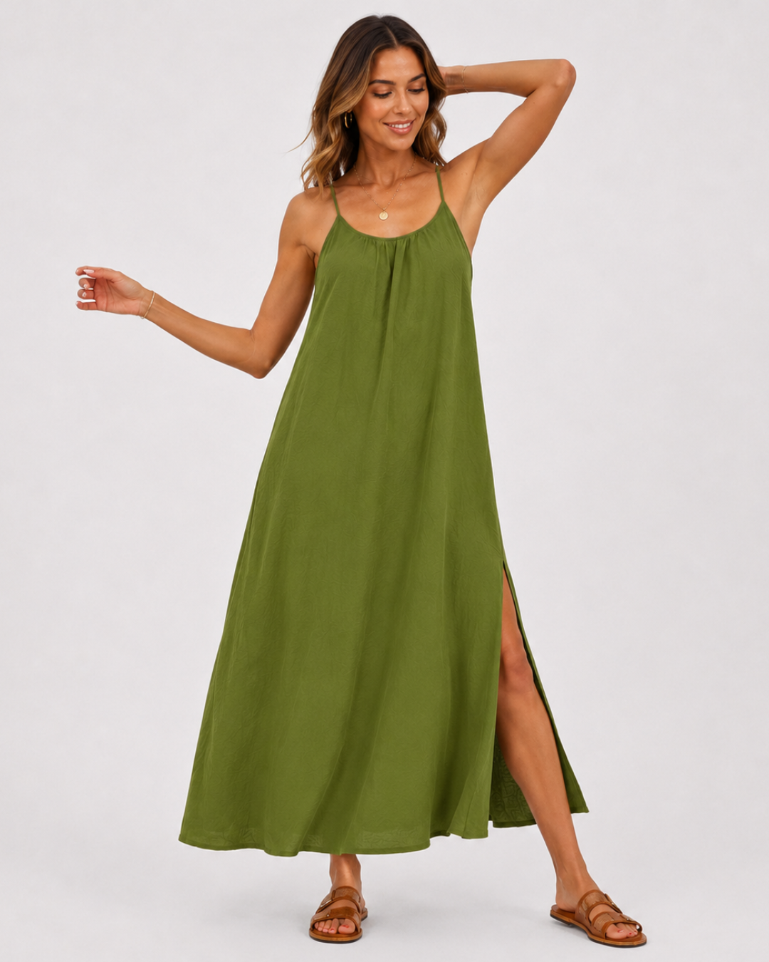 Vestido comprido com alças