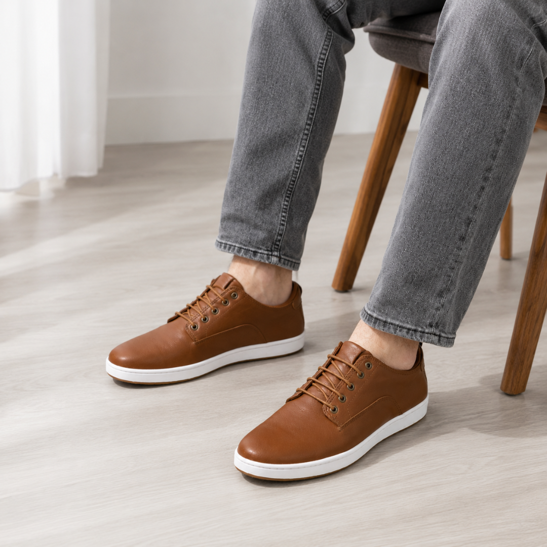 Sapatos Casuais Elegantes em Couro