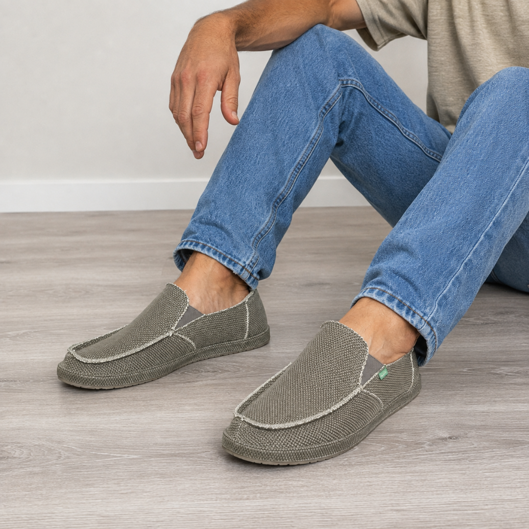Mocassins Casuais de Lona com Calce Fácil