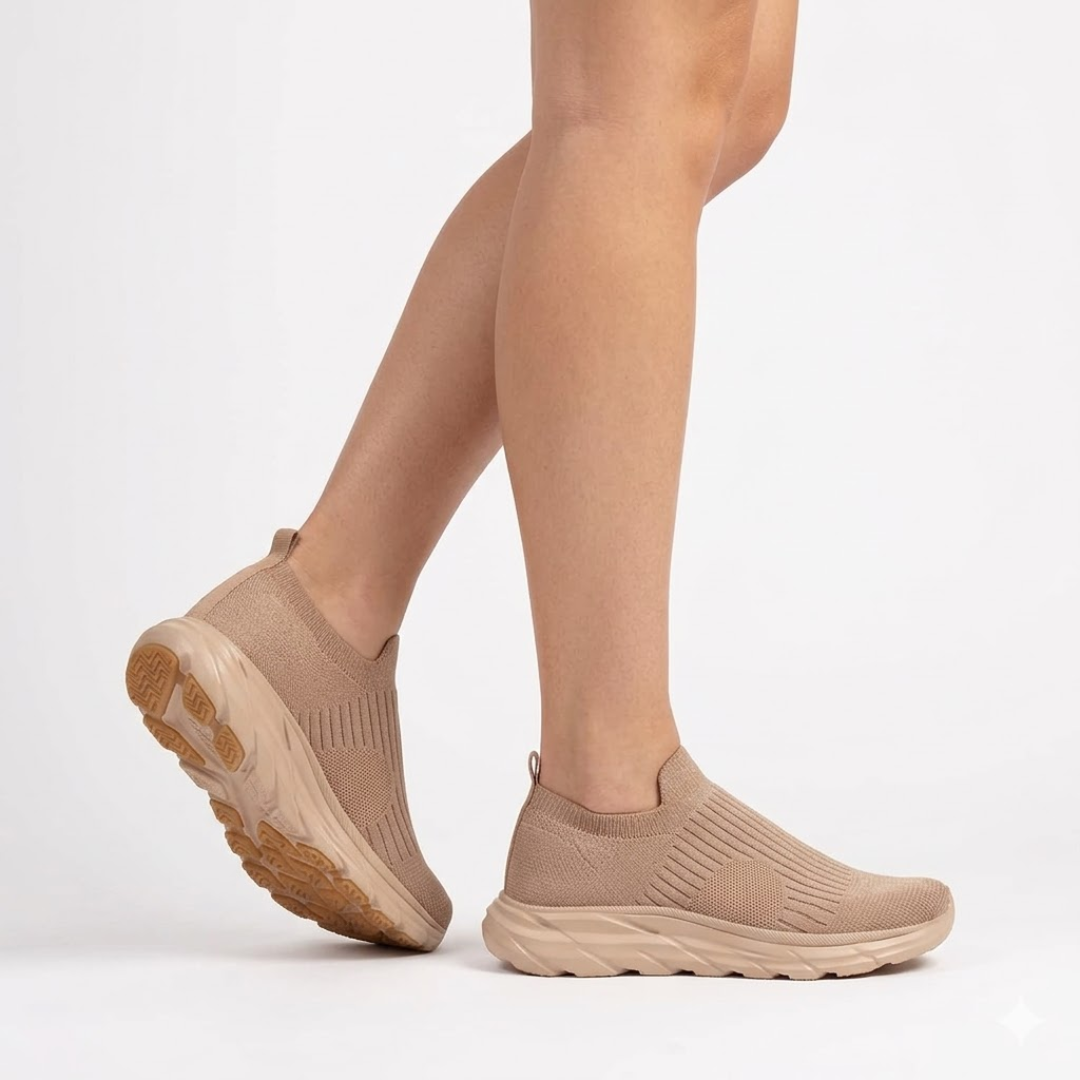 Ténis ortopédicos em malha com suporte anatómico avançado