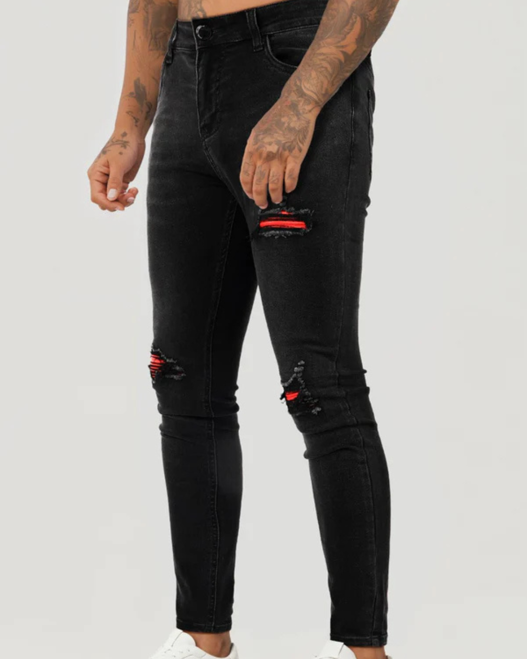 Calças de Ganga Justas e Elásticas para Homem