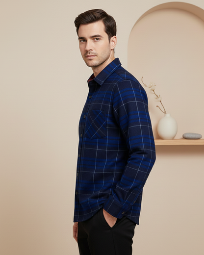 Camisa térmica xadrez para homem