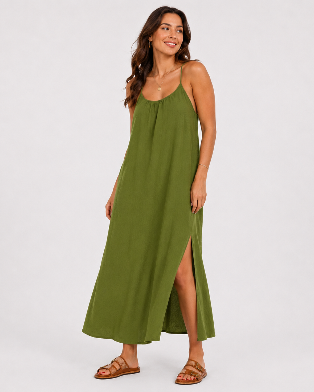 Vestido comprido com alças