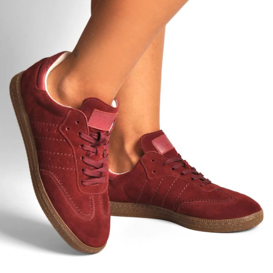 Sapatilhas de Camurça com Palmilhas Ortopédicas para Mulher