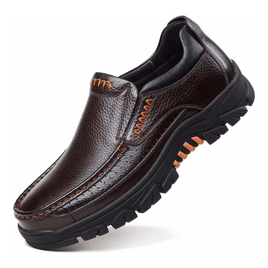 Mocassins casuais em pele