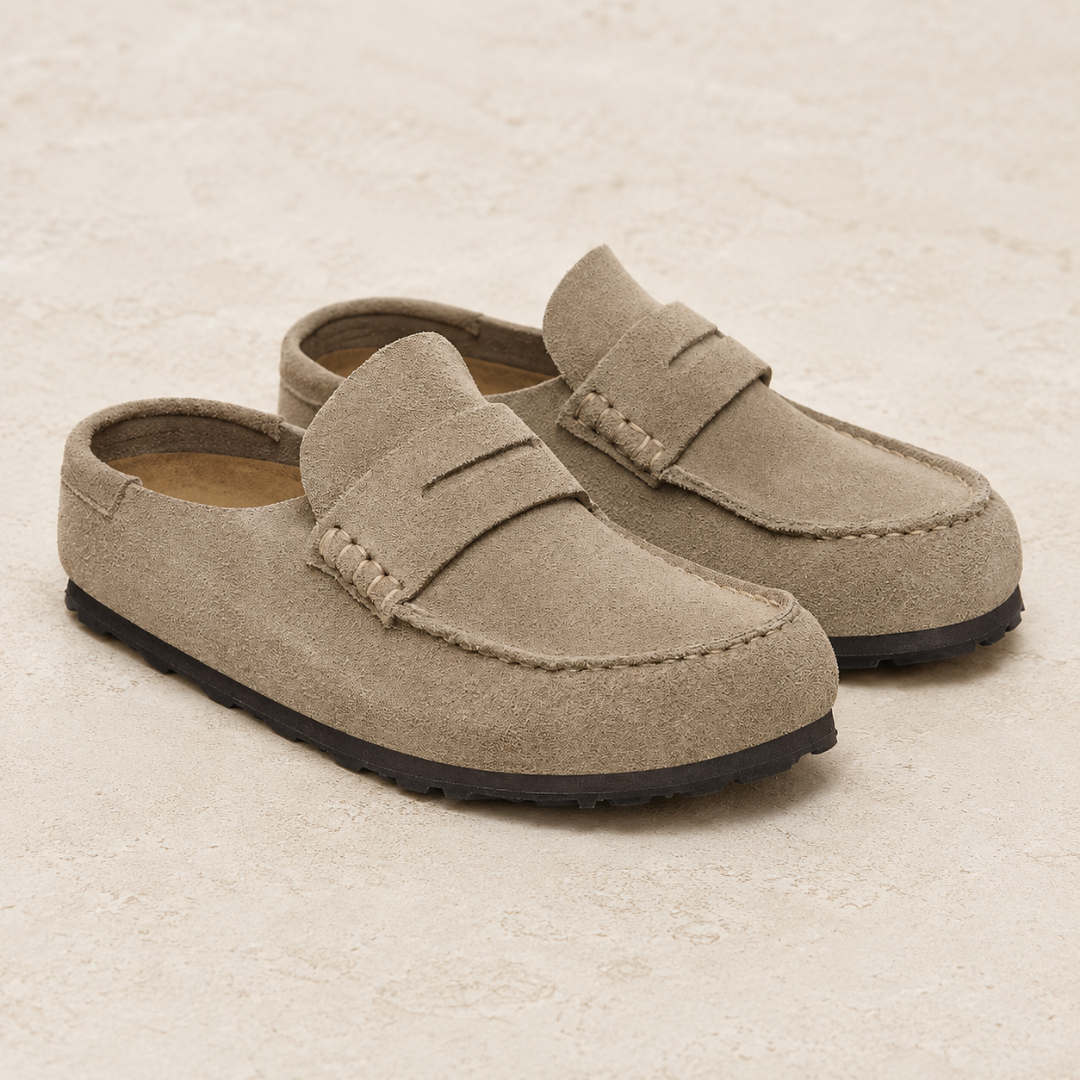 Mocassins em Camurça sem Calcanhar para Homem