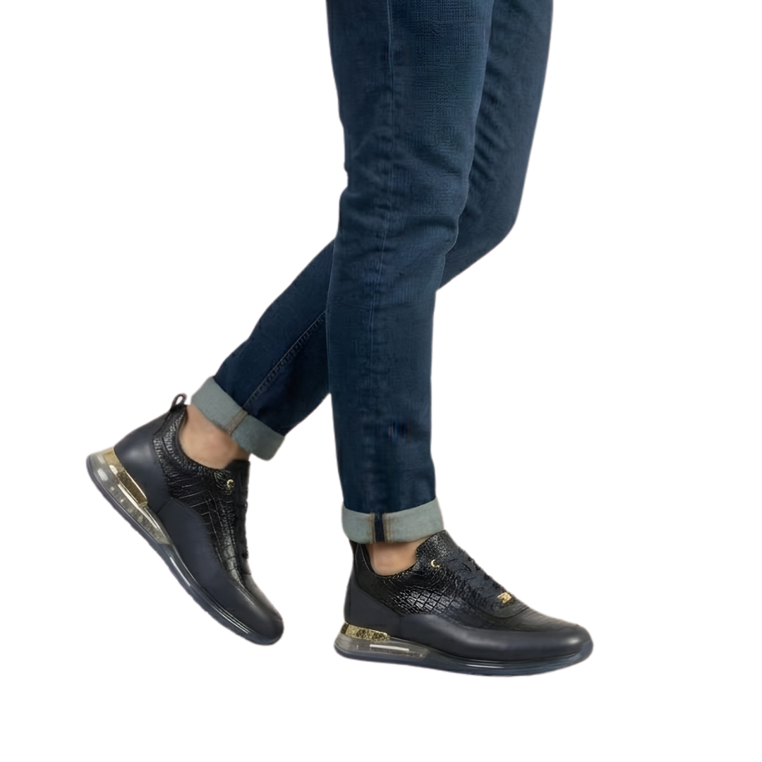 Ténis de couro com design minimalista