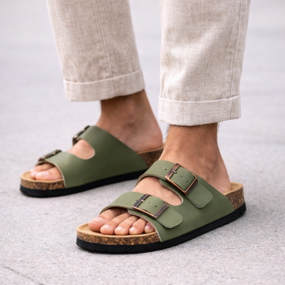 Sandálias Santorini em Couro Premium