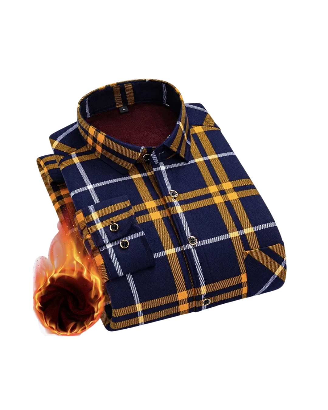 Camisa térmica xadrez para homem