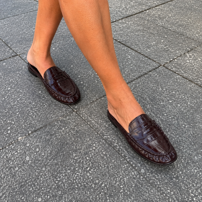 Mocassins Mule de Mulher com Design Tipo Penny