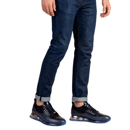 Ténis de couro com design minimalista