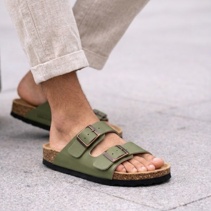 Sandálias Santorini em Couro Premium