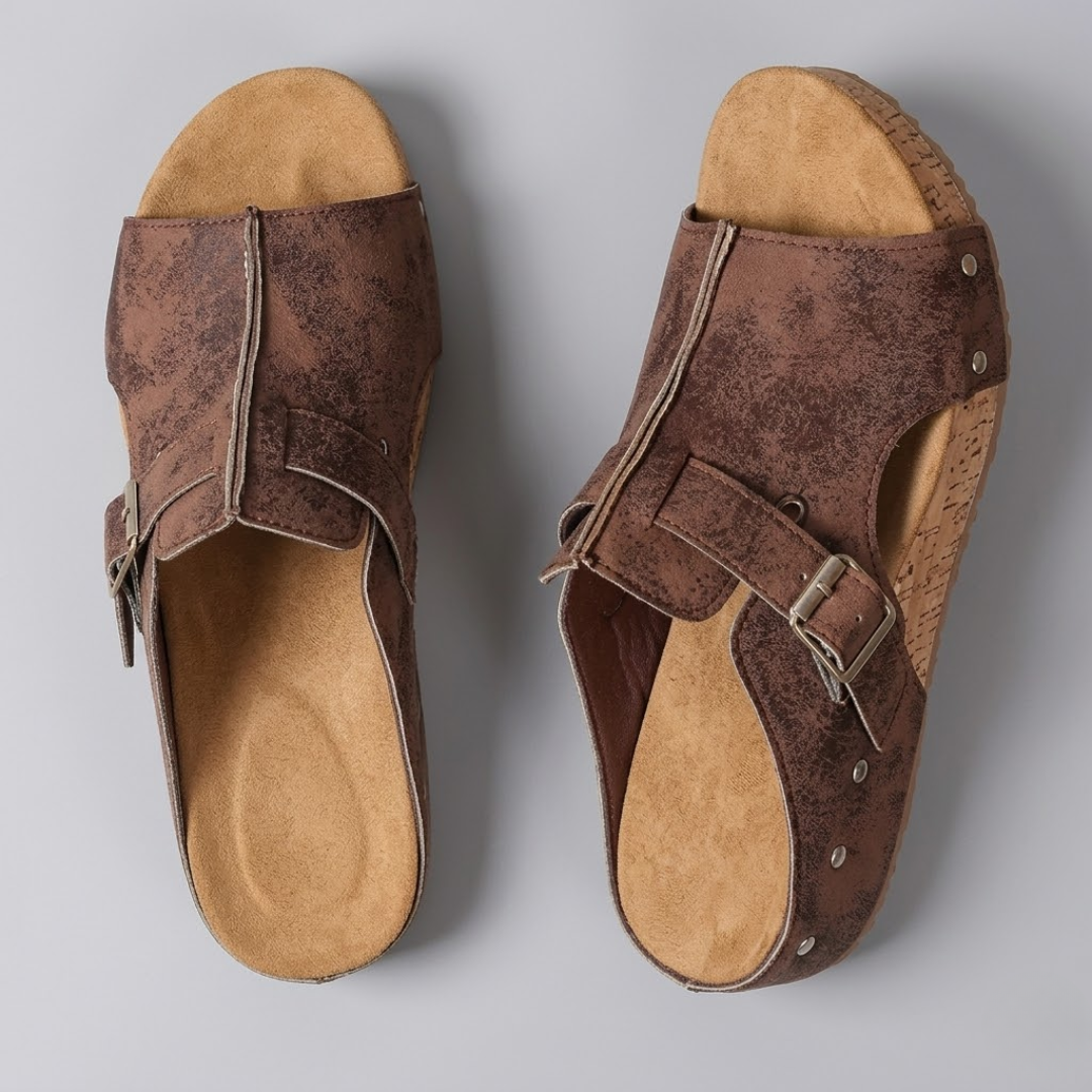 Sandálias de Plataforma Denver com Cunha Retrobay