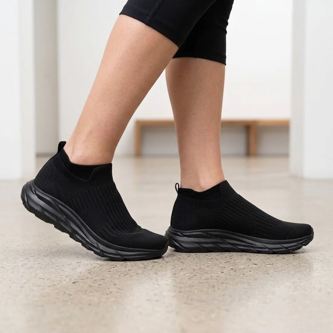 Ténis ortopédicos em malha com suporte anatómico avançado