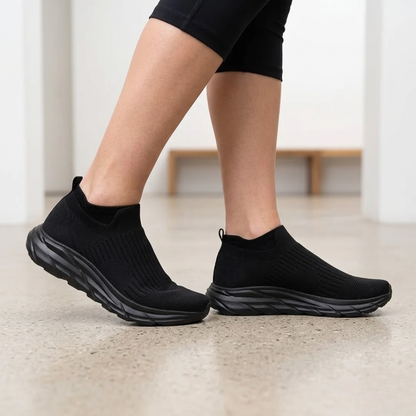 Ténis ortopédicos em malha com suporte anatómico avançado