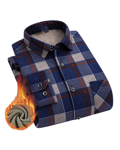Camisa térmica xadrez para homem