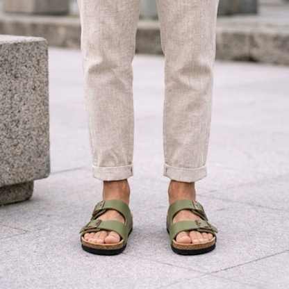 Sandálias Santorini em Couro Premium