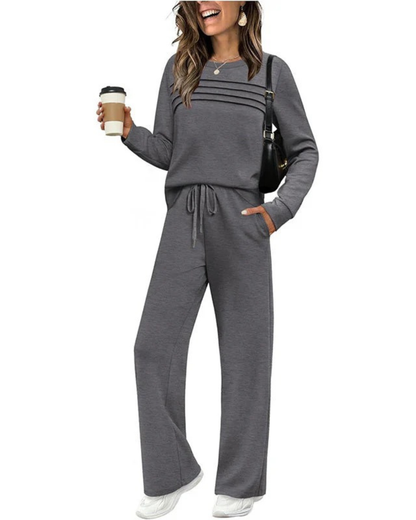 Conjunto elegante e confortável de duas peças para mulher