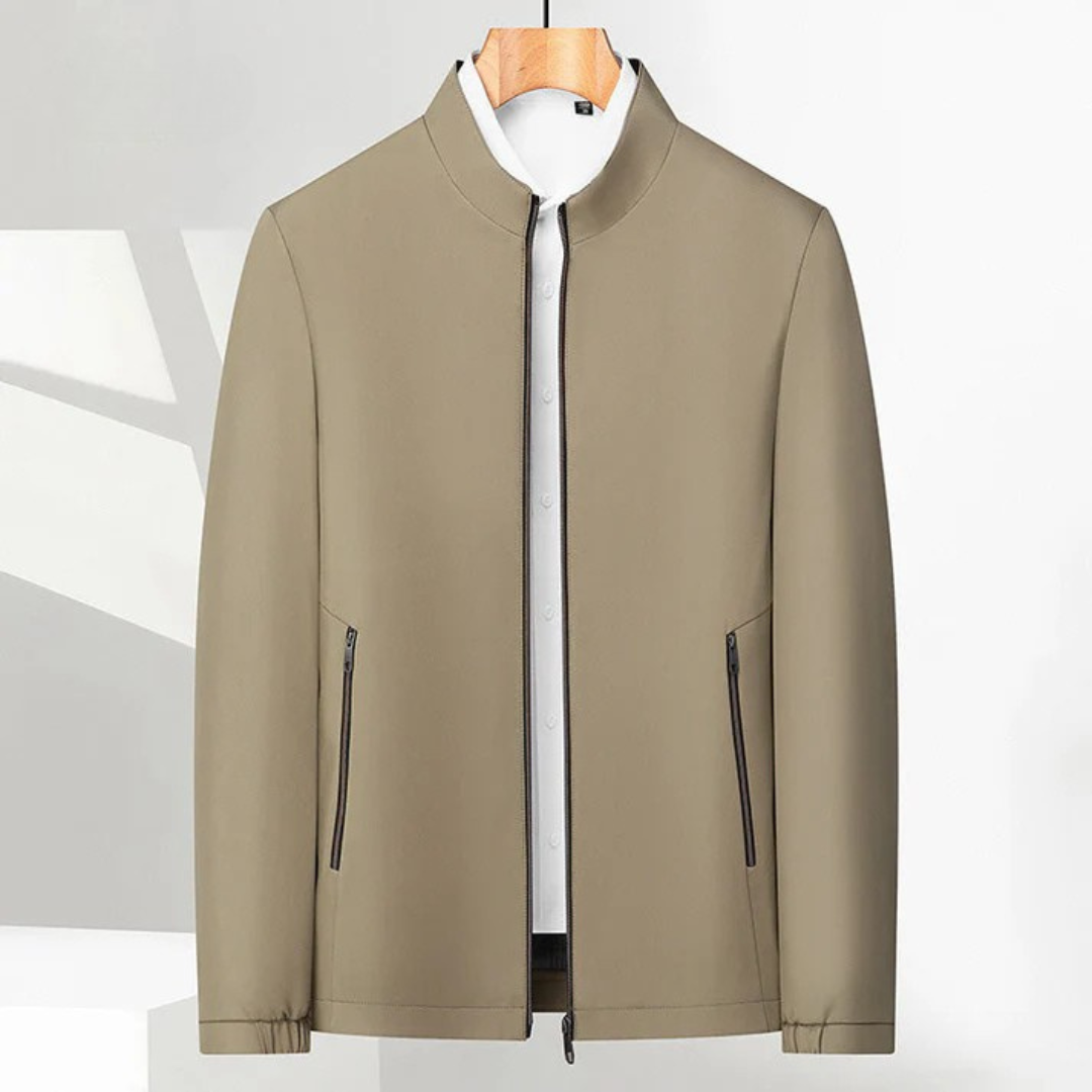 Casaco Casual Versalles com Gola Alta e Fecho de Correr