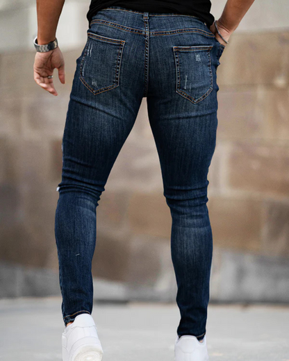 Calças de Ganga Justas e Elásticas para Homem