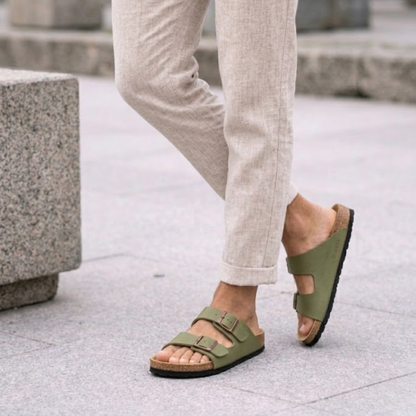 Sandálias Santorini em Couro Premium