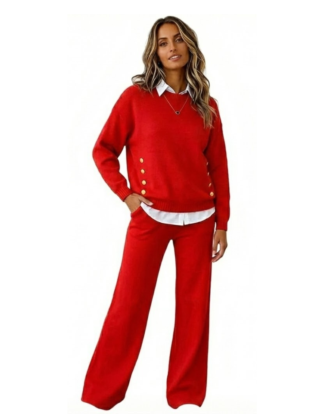 Conjunto de Camisola e Calças para Mulher