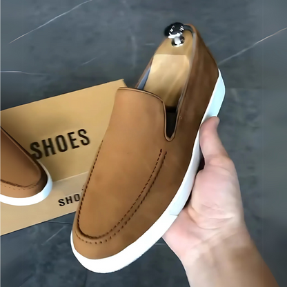 Sapatos Casuais Clássicos de Camurça Feitos à Mão