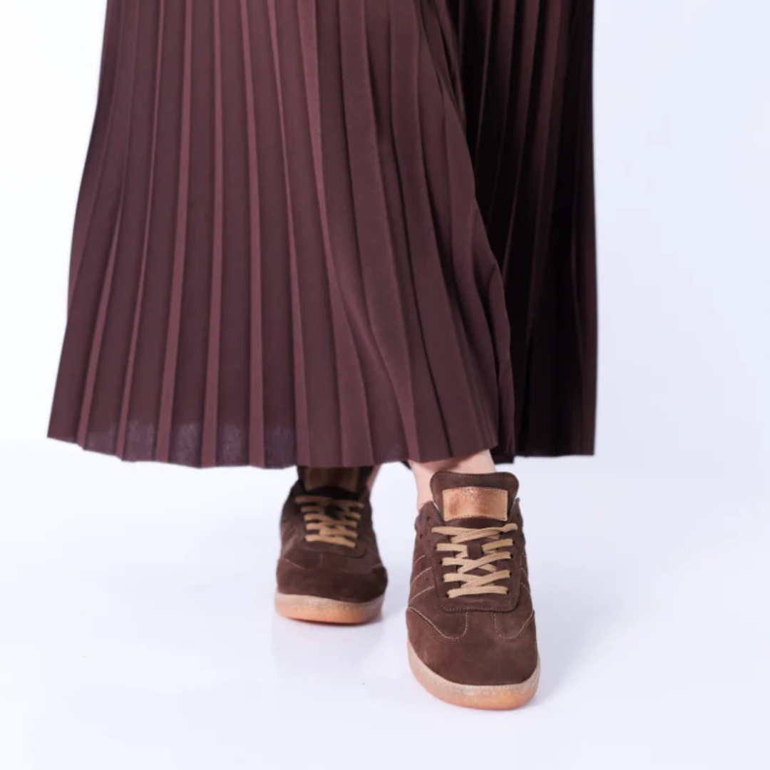 Sapatilhas de Camurça com Palmilhas Ortopédicas para Mulher