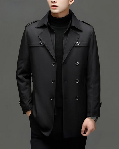 Casaco Clássico de Comprimento Médio com Forro Removível