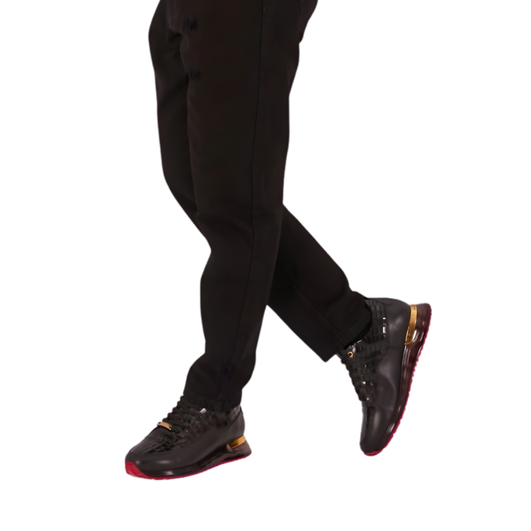 Ténis de couro com design minimalista