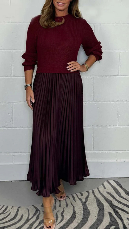 Vestido Comprido com Fundo Plissado