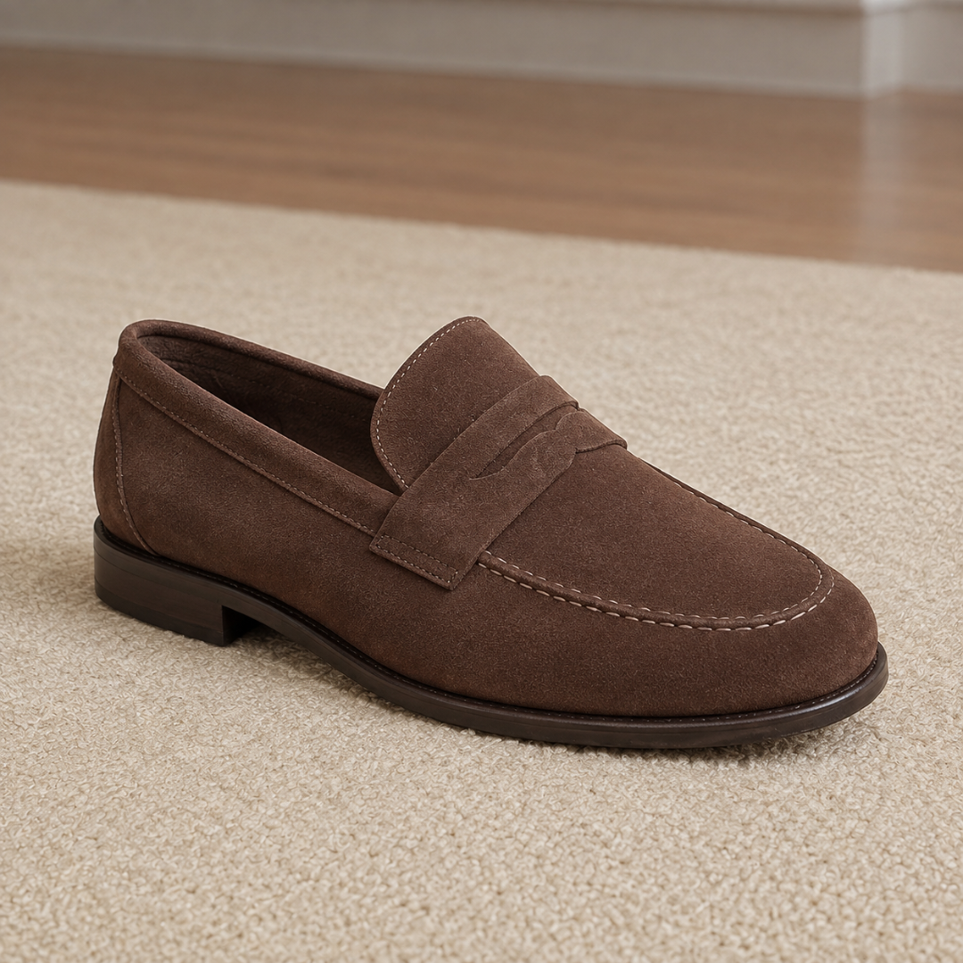 Mocassins de Homem com Acabamento Aveludado e Design Clássico