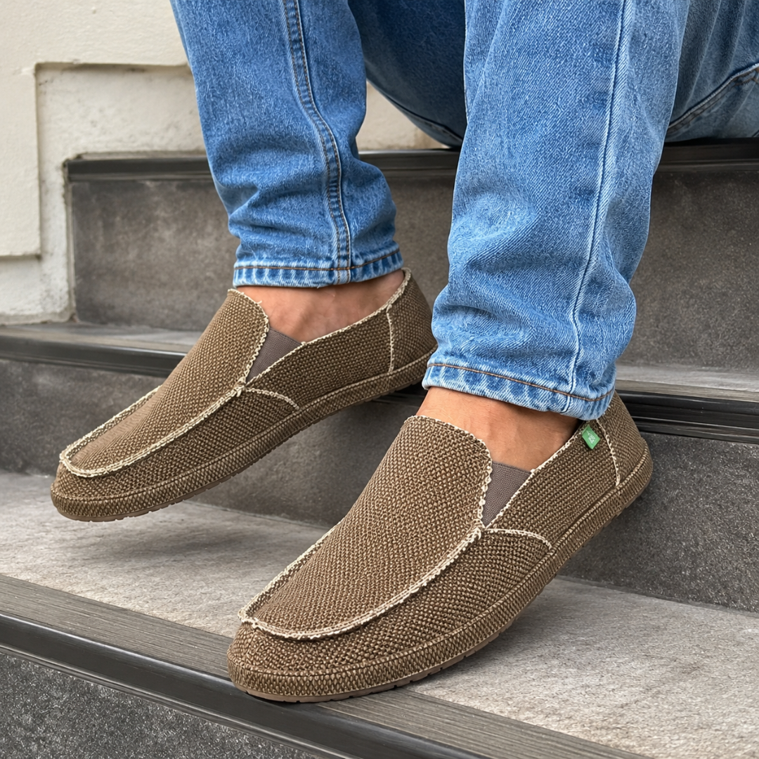 Mocassins Casuais de Lona com Calce Fácil