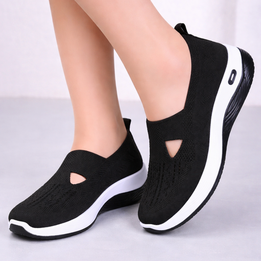 Sapatilhas ortopédicas de malha respirável com sola antiderrapante