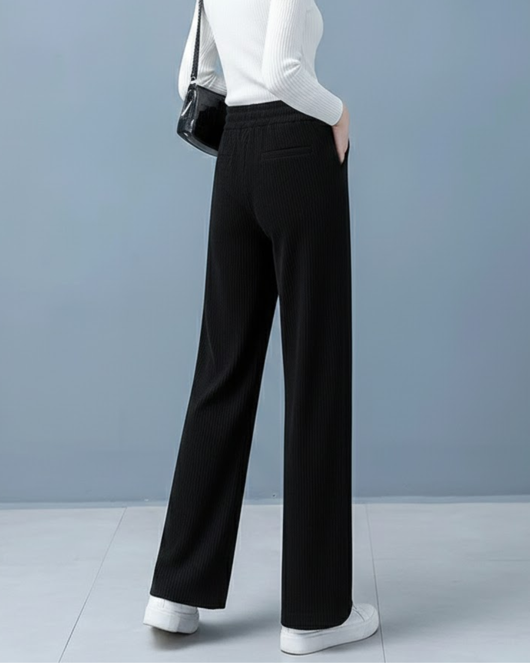 Calças Largas de Veludo Casuais para Mulher