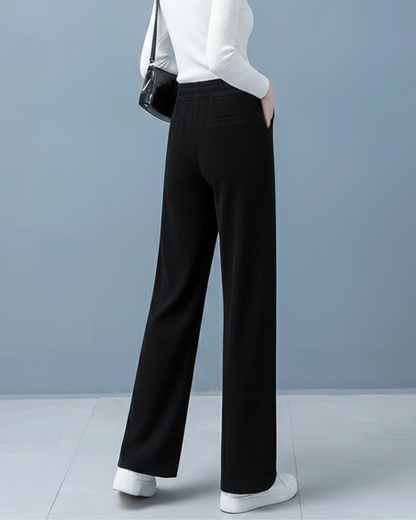Calças Largas de Veludo Casuais para Mulher