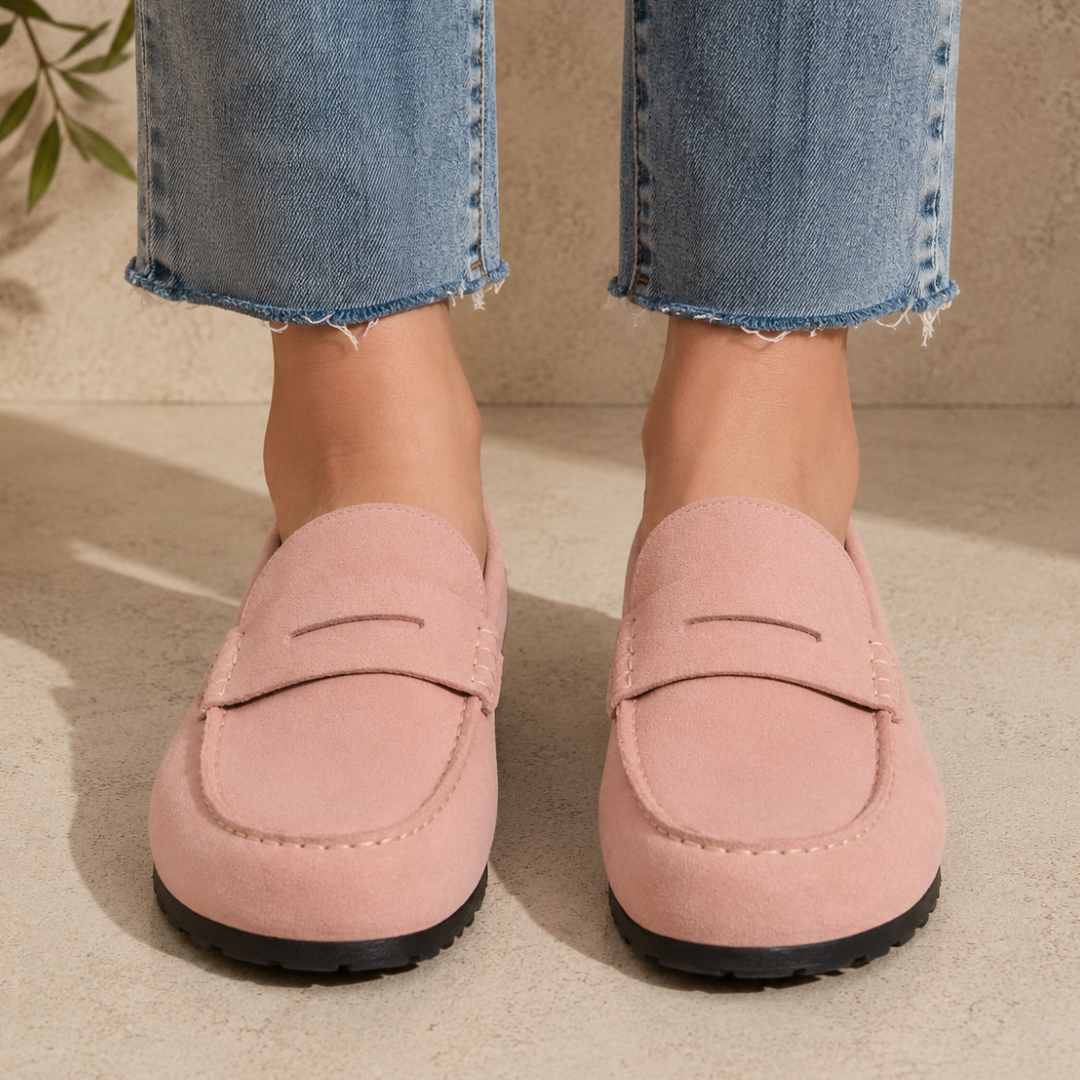 Mocassins em Camurça sem Calcanhar para Homem