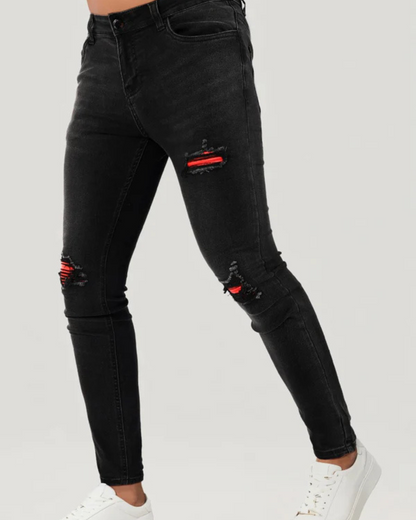 Calças de Ganga Justas e Elásticas para Homem