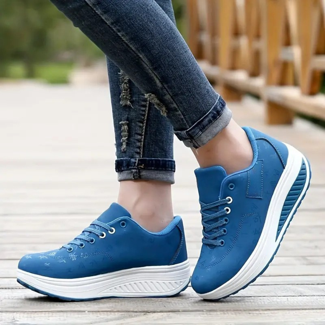 Sapatos desportivos de sola alta para mulher