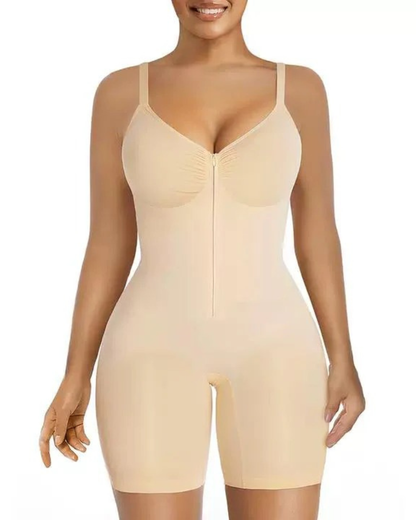 Body modelador com fecho e efeito modelador