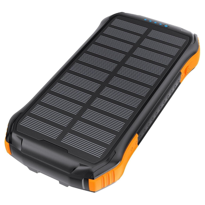 Power bank solar de 10.000 mAh resistente à água e aos choques