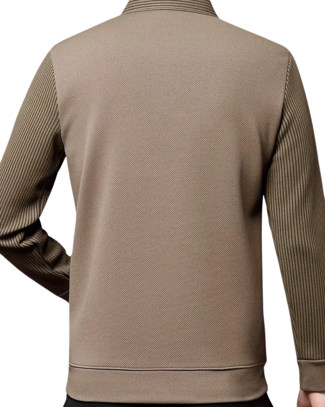 Camisa de Duas Peças com Falsa Gola Listrada para Homens