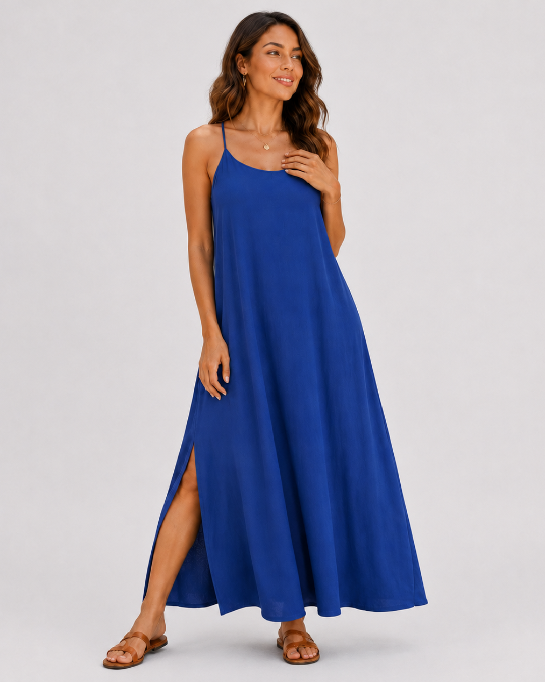 Vestido comprido com alças