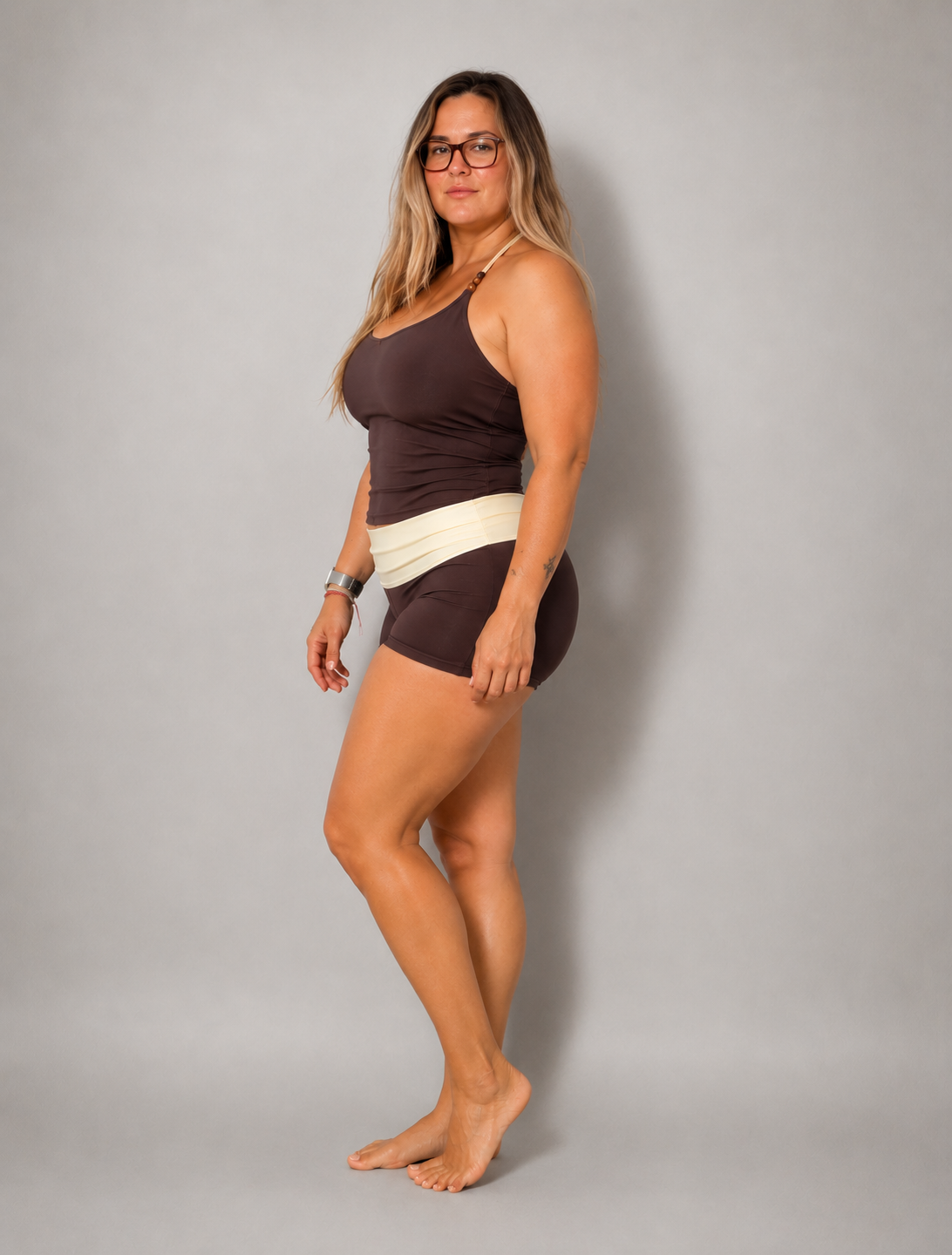Conjunto Tankini com Top e Calções