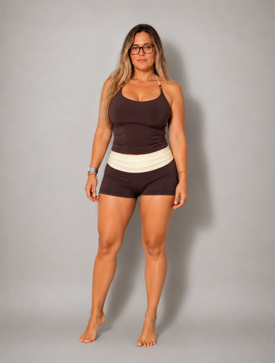 Conjunto Tankini com Top e Calções
