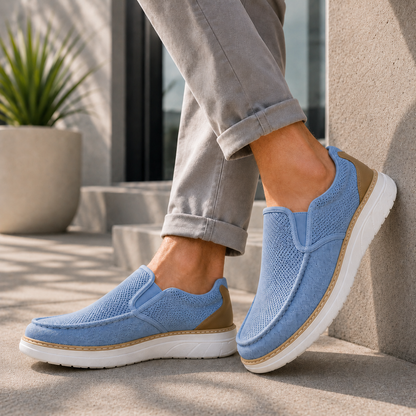 Mocassins Casuais de Malha para Homem