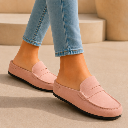 Mocassins em Camurça sem Calcanhar para Homem