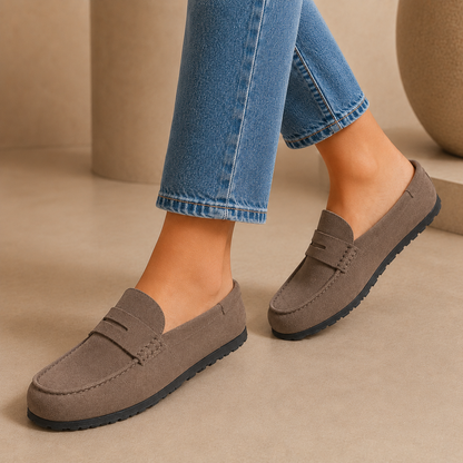 Mocassins em Camurça sem Calcanhar para Homem