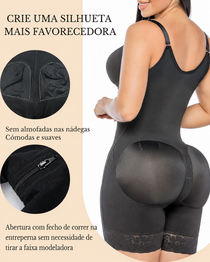 Cinta modeladora pós-parto com controlo de cintura e levanta-bumbum