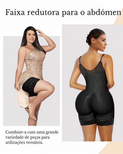 Cinta modeladora pós-parto com controlo de cintura e levanta-bumbum